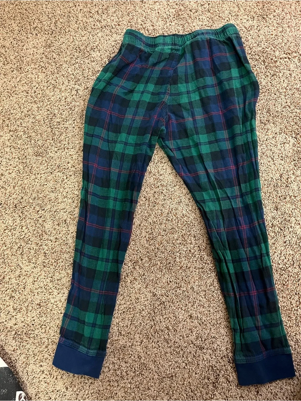 Green & Navy Plaid pajama  Pants